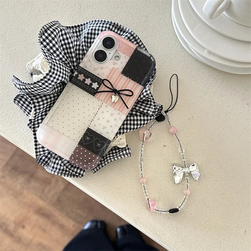 Fashion Beaded Bow Phone Case