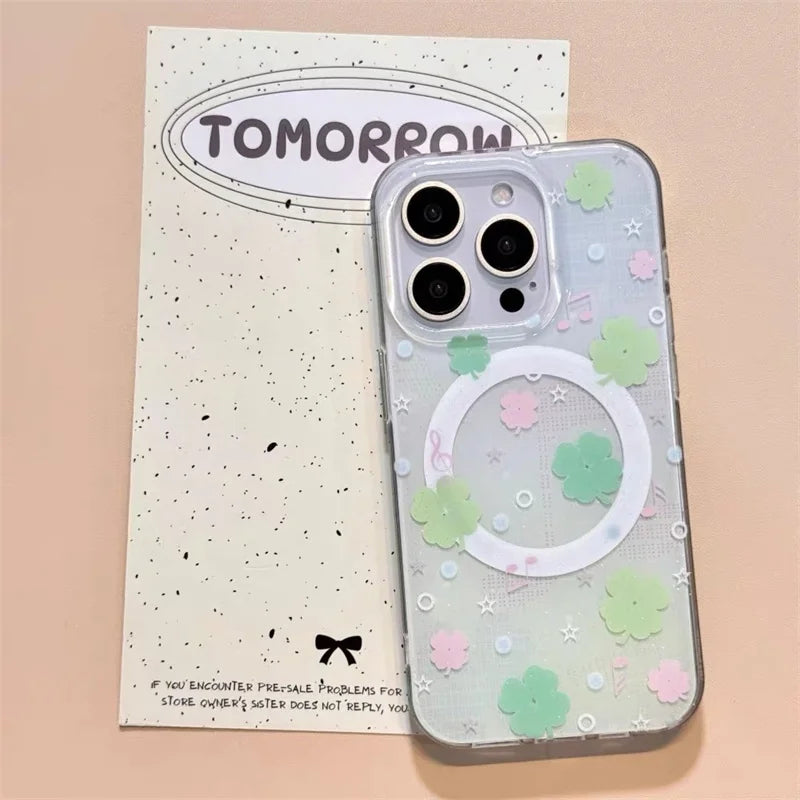 Summer Colorful Plant Leaves Rotating Phone Case