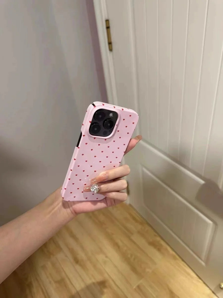 Pink Background Little Heart Phone Case