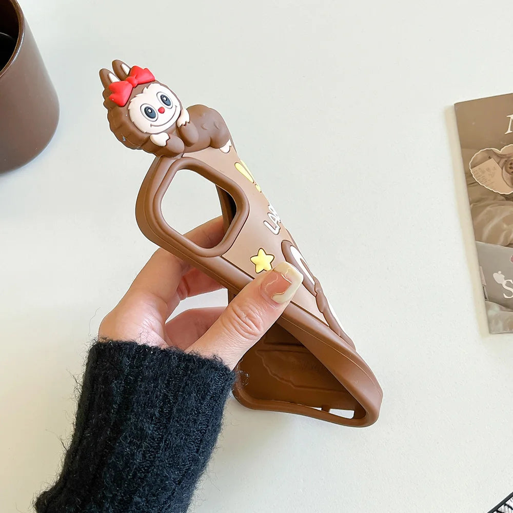 Cartoon Labubu Monster Toy Phone Case