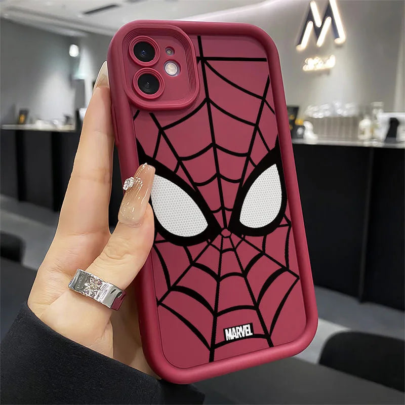 Cool Spider Man Plain Multistep TPU Soft Phone Case For iPhone