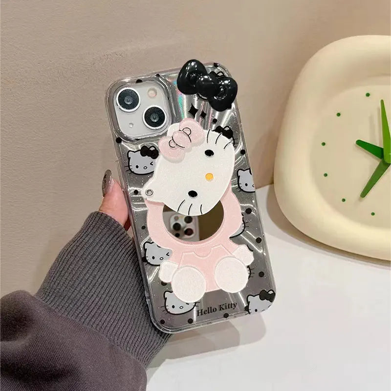 Sanrio Hello Kitty Black KT Bow Phone Case For iPhone