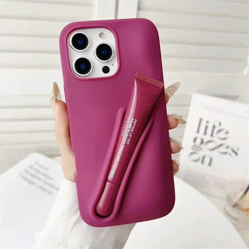 Hot Lemontini Portable Lip Gloss Phone Silicone Case For iPhone