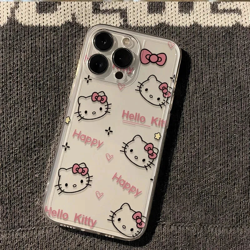 Sanrio Hello Kitty KT Head Bow Phone Case For iPhone