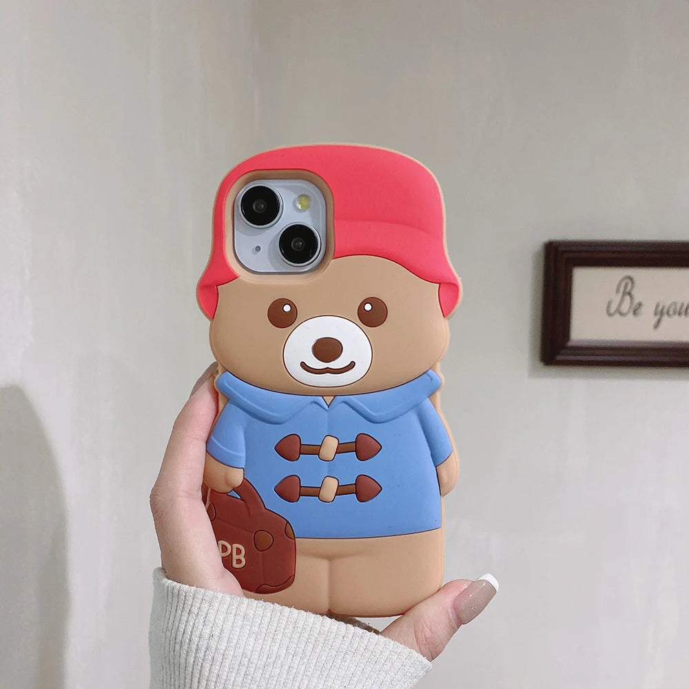 Kawaii Cartoon Paddington Bear Phone Case
