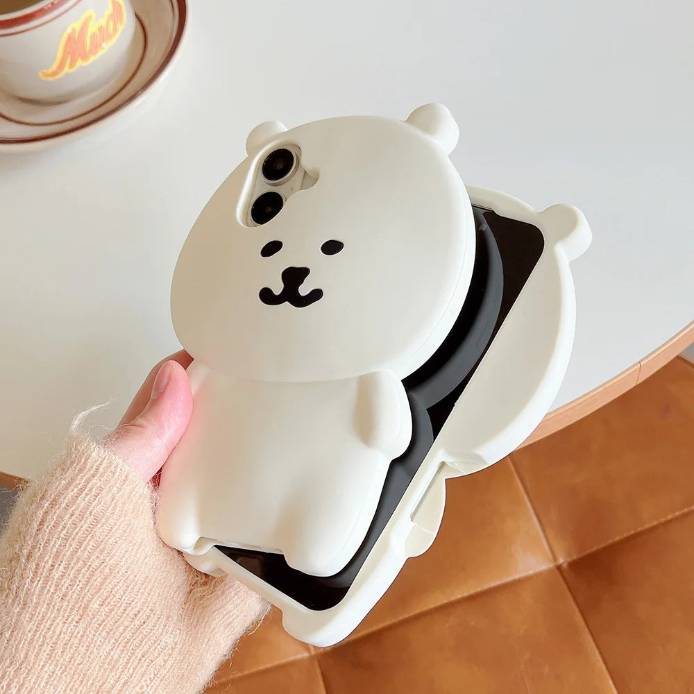 Kawaii 3D Cartoon Nagano Bear Phone Case