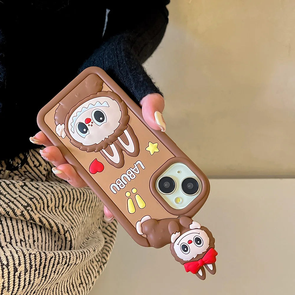 Cartoon Labubu Monster Toy Phone Case