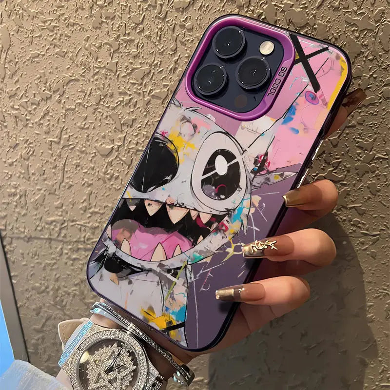 Disney Happy Stitch Cartoon Phone Case For iPhone