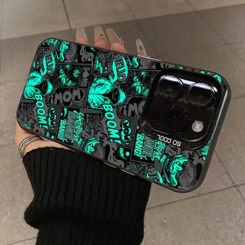 Black Comic Style Phone Case