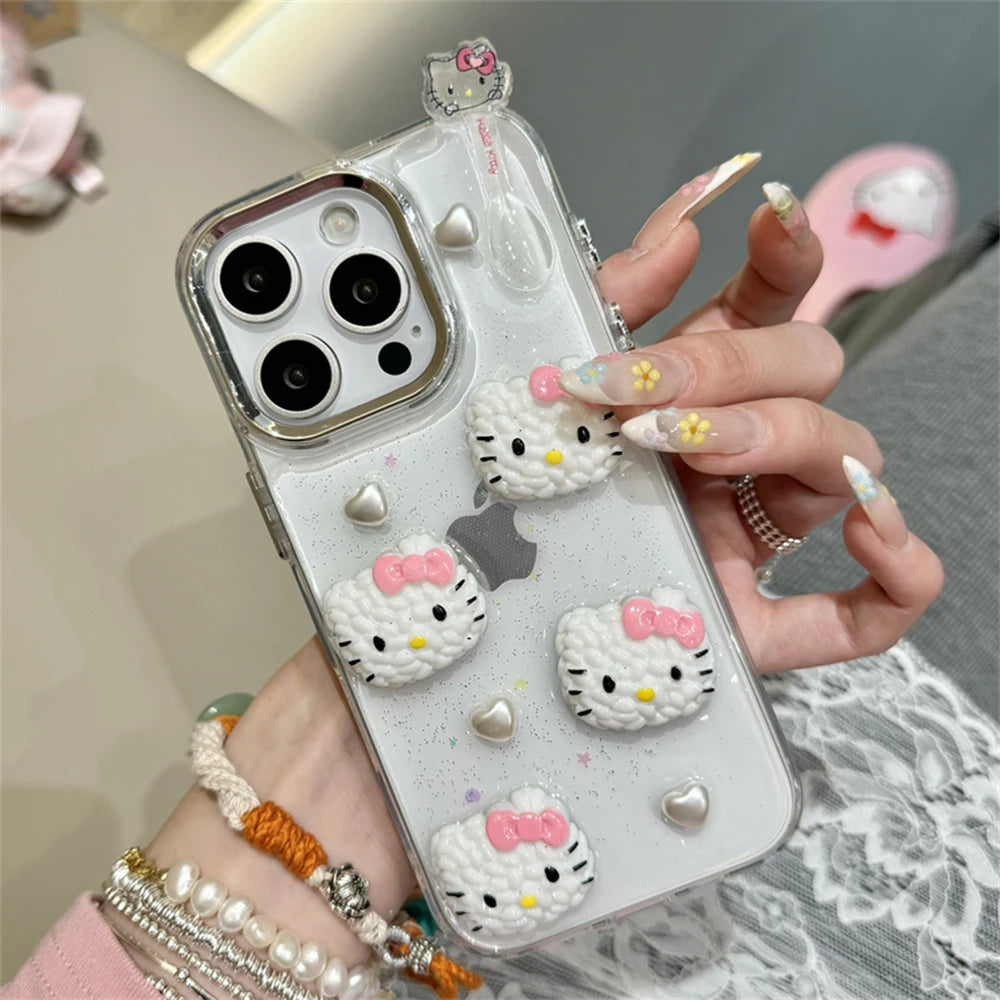 Transparent Hard Acrylic Hello Kitty Phone Case