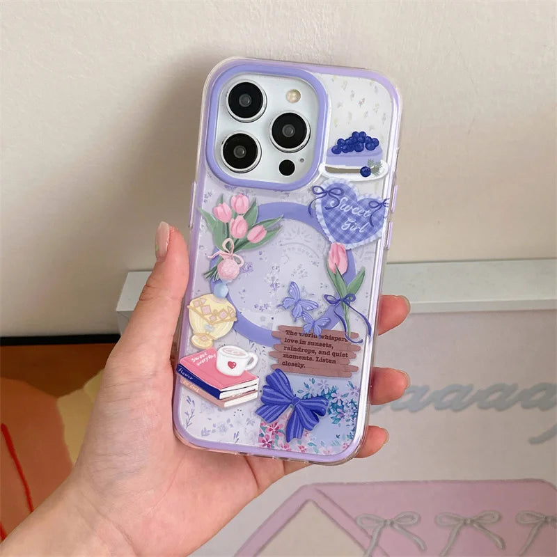 Flower Bow Magnetic Phone Case