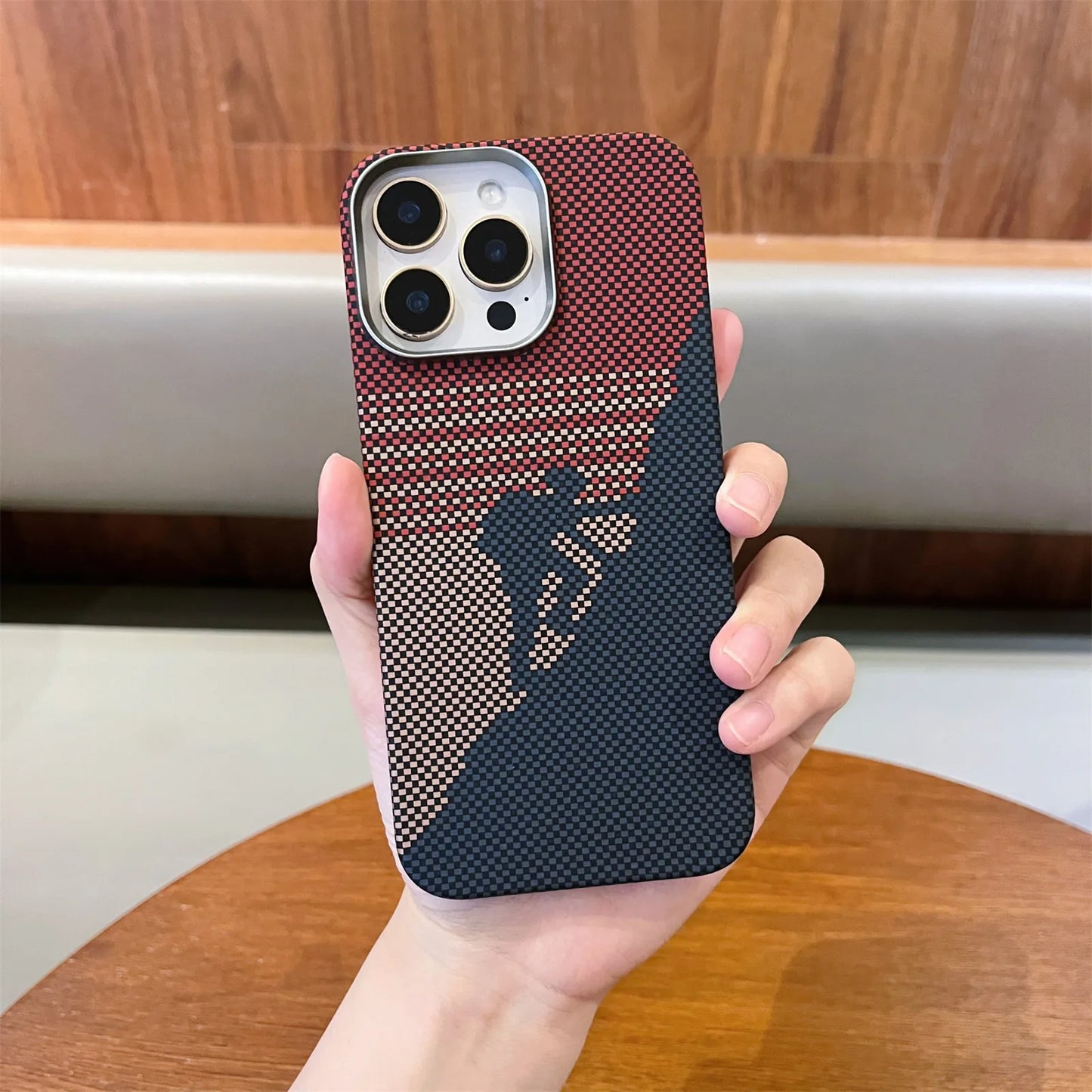 Shockproof Carbon Fiber Magnetic Semi Wrap Phone Case For iPhone