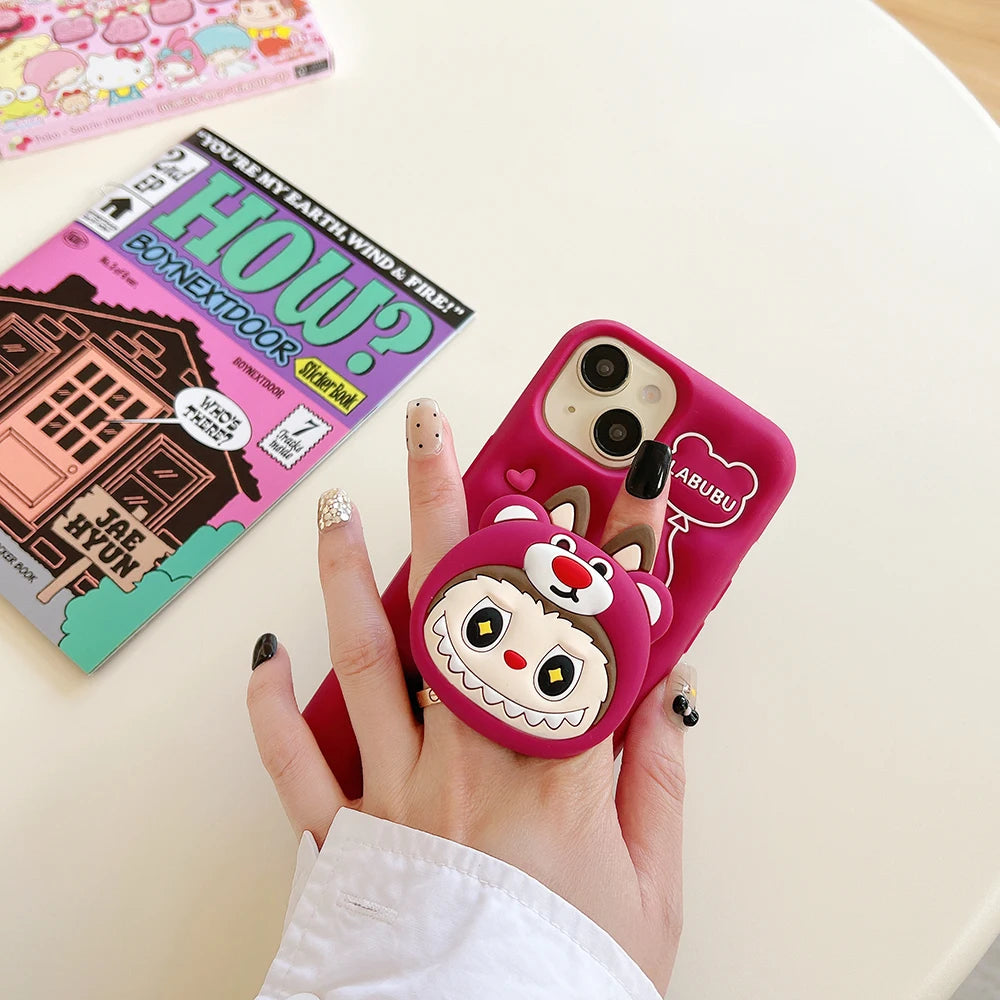 Cute 3D Cartoon Monsters Labubu Phone Case