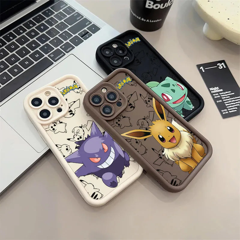 Eevee Gengar Pokemon Anime Soft Silicone Phone Case