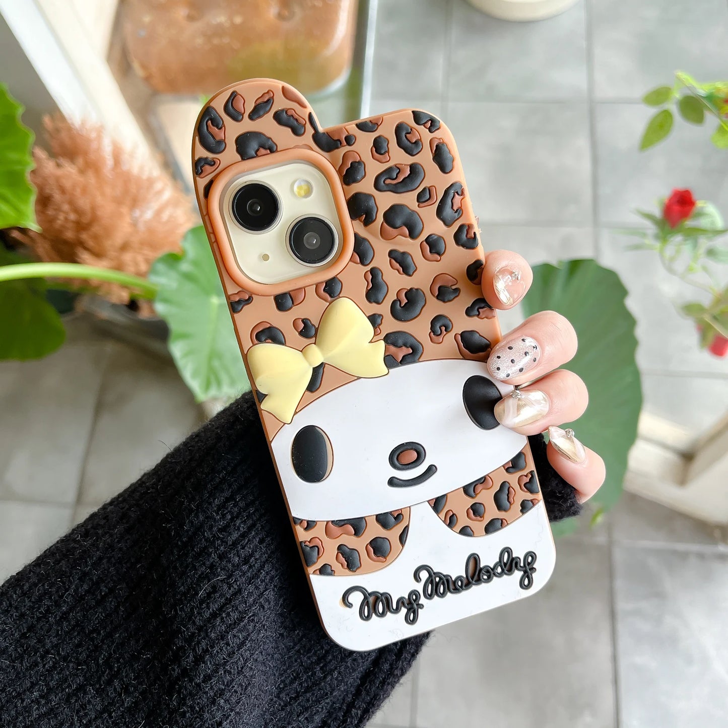 Cartoon Leopard Pattern My Melody Phone Case