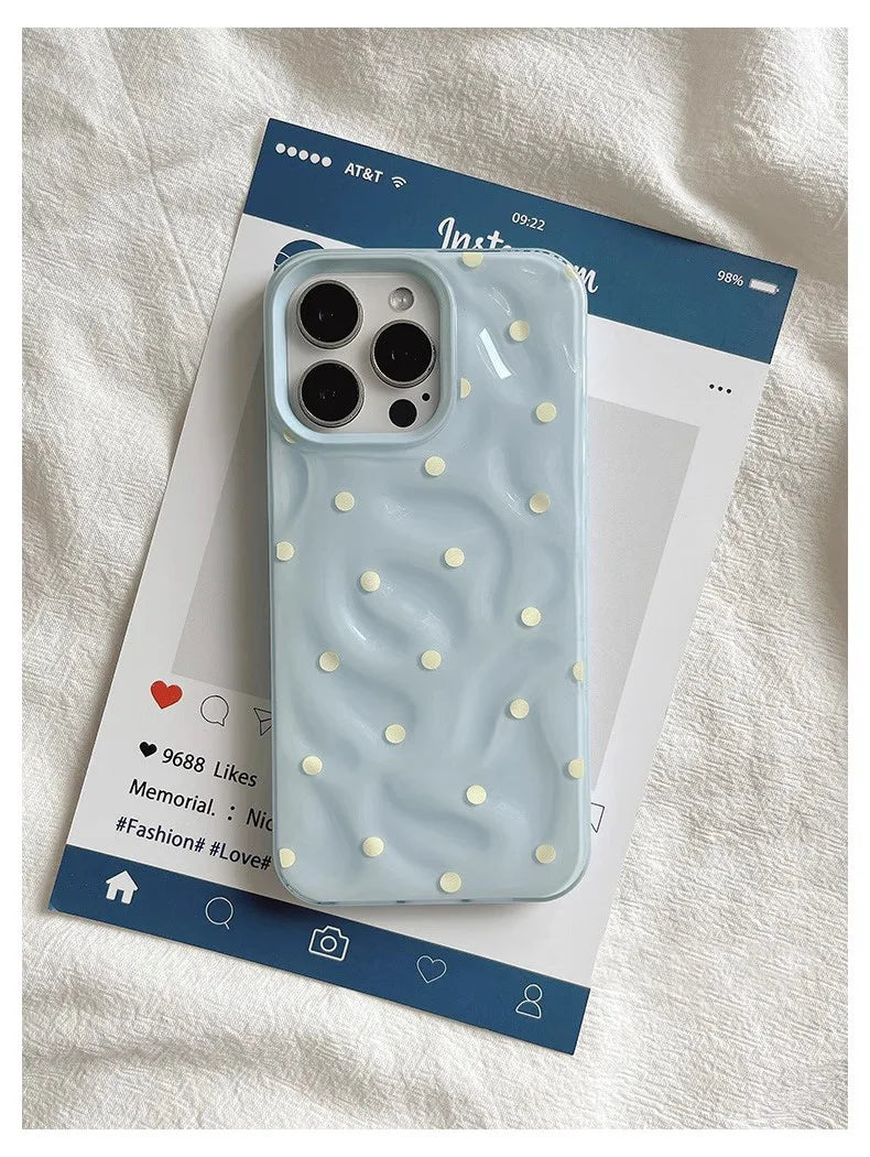 Love Polka Dot Folds Texture Phone Case