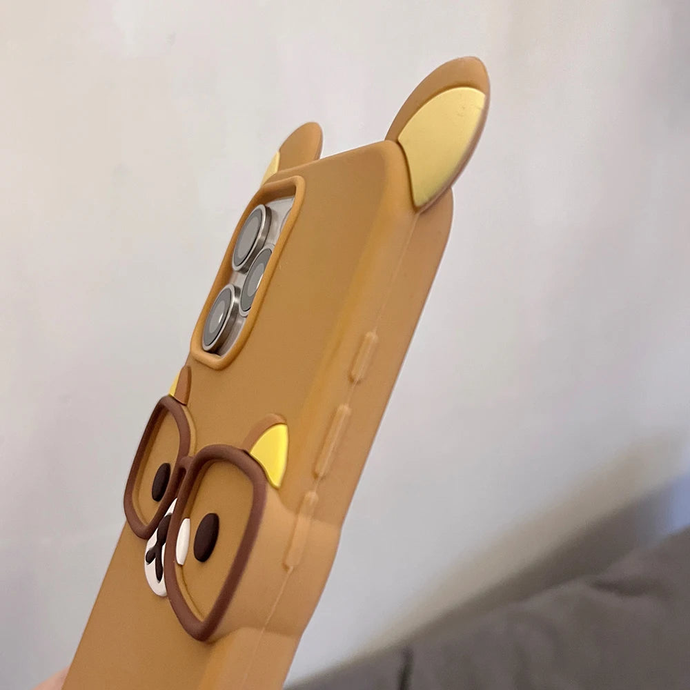 Cartoon Bear Glasses Rilakkuma Phone Case
