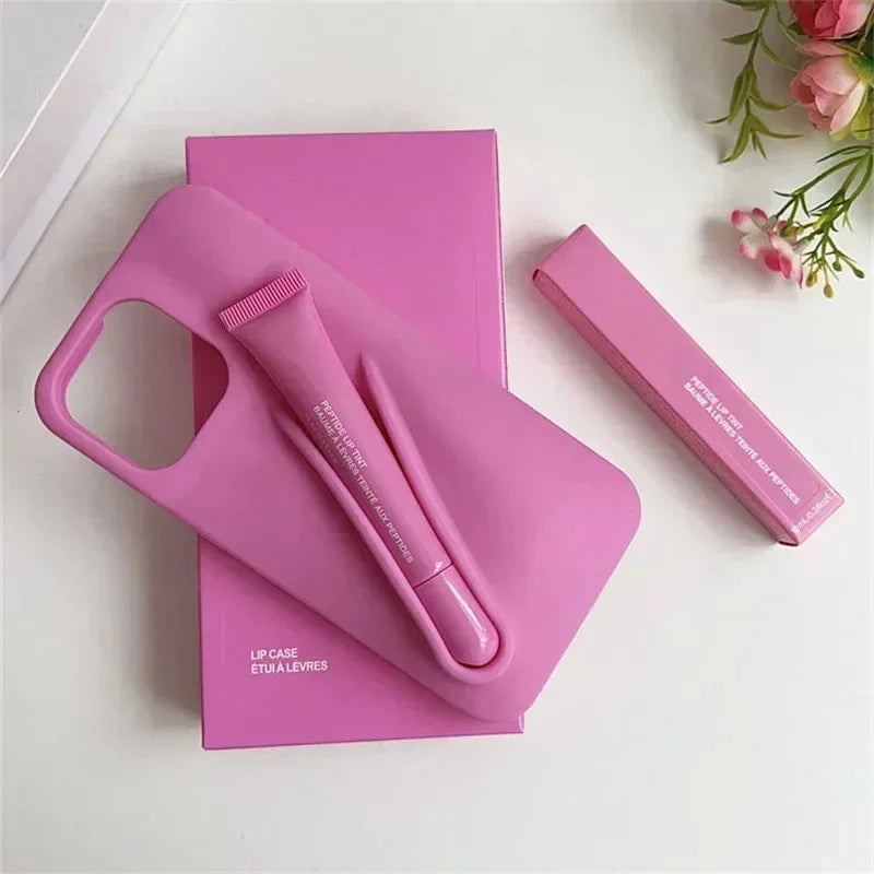 Hot Sale Lipstick Ribbon Toast Gift Set Soft Phone Case For iPhone