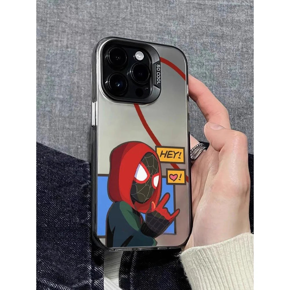 Fun Spider Man Couple Phone Case For iPhone