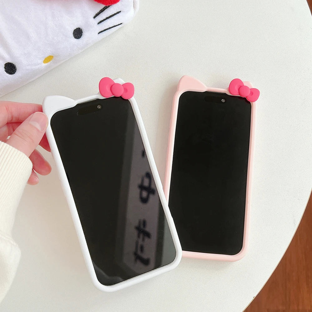 Cartoon Bow Love Hello Kitty Soft Silicone Phone Case