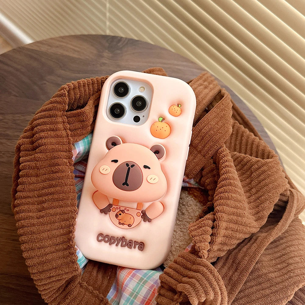 3D Cartoon Copybara Phone Case