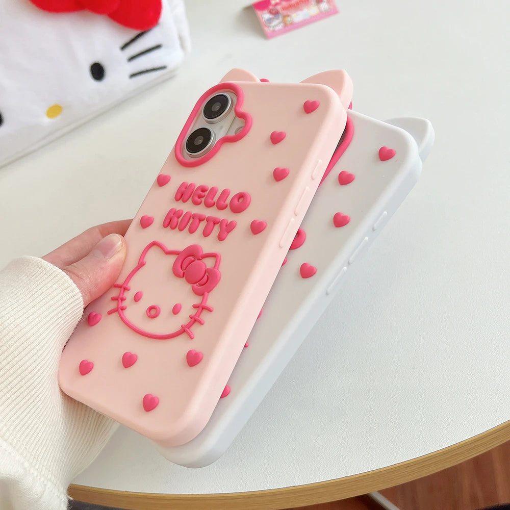 Cartoon Bow Love Hello Kitty Soft Silicone Phone Case