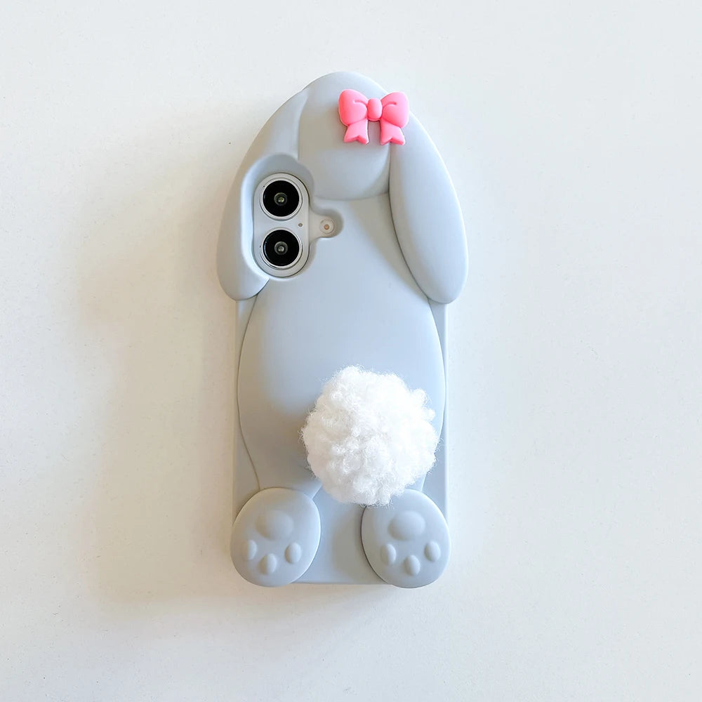 Cute Cartoon Hairball Tail Holder Benny Rabbit Phone Case