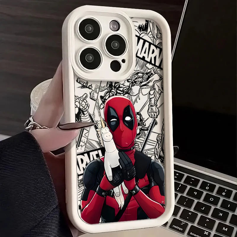 New Marvel Deadpool Fun Silicone Phone Case For iPhone