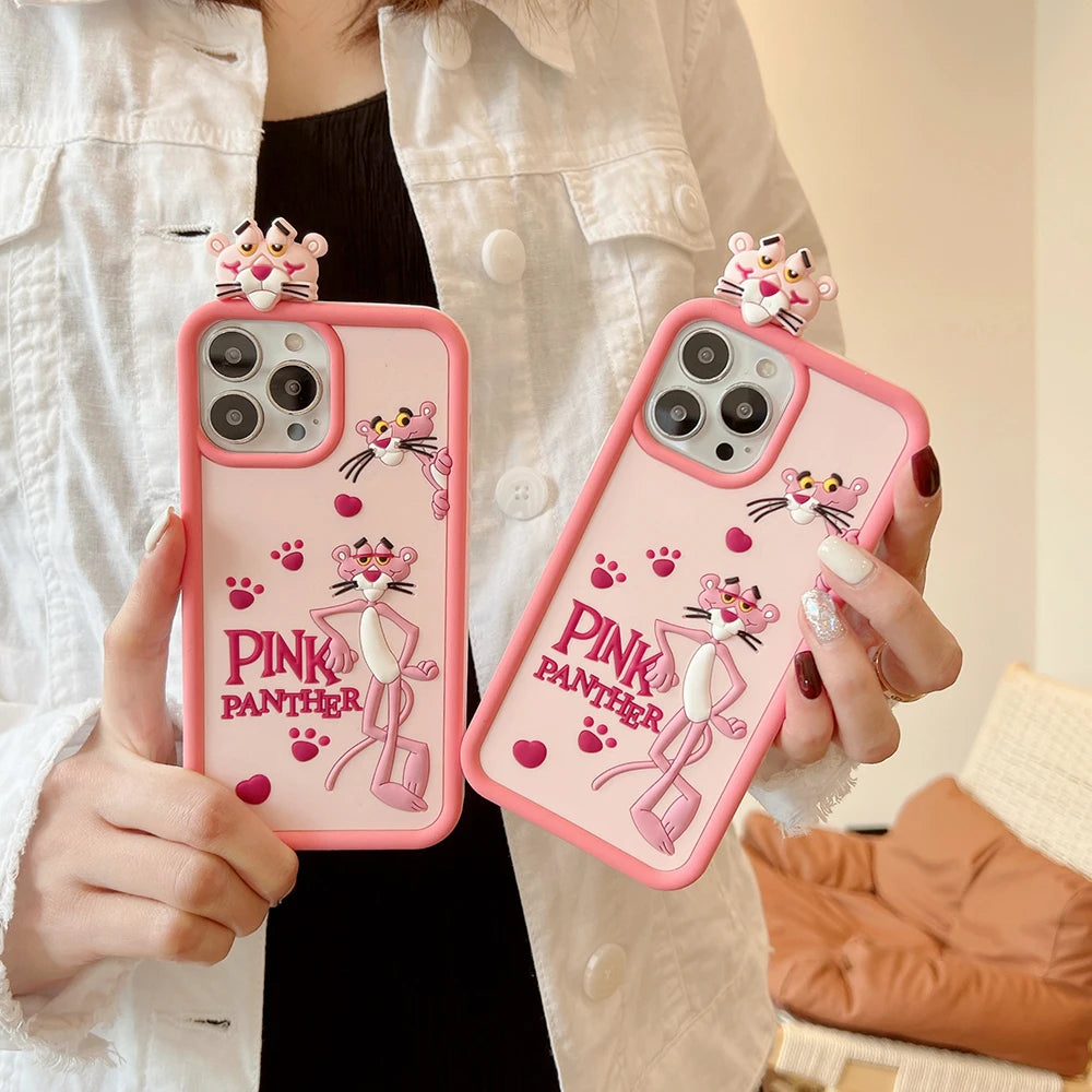 Kawaii 3D Cartoon Kuromi Panther Phone Case