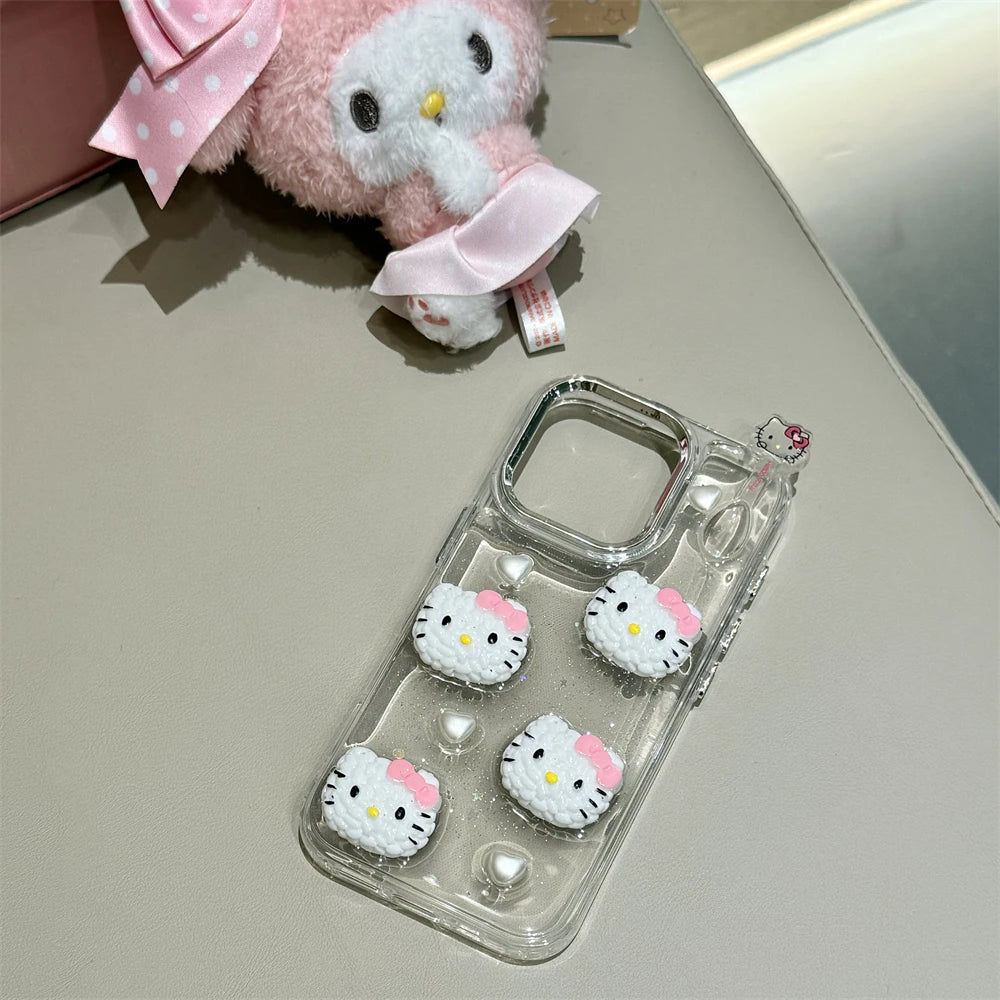 Transparent Hard Acrylic Hello Kitty Phone Case