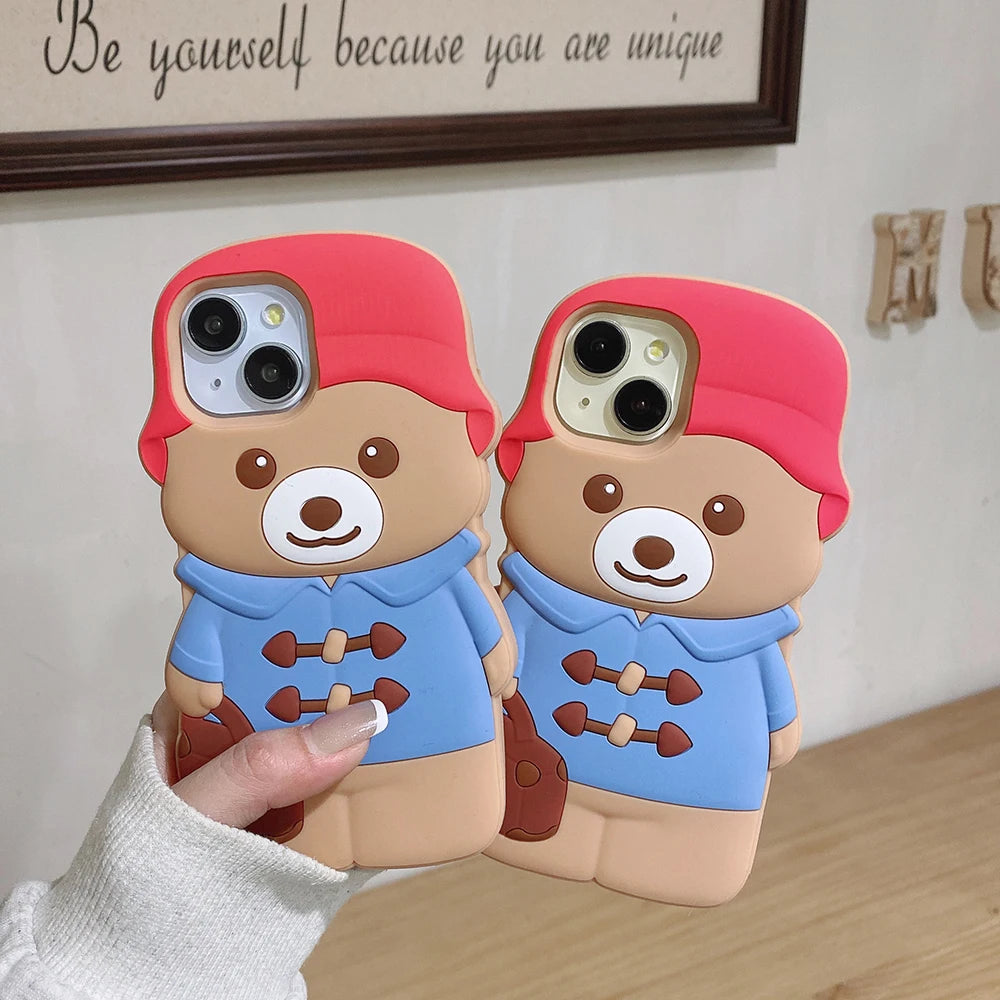 Kawaii Cartoon Paddington Bear Phone Case