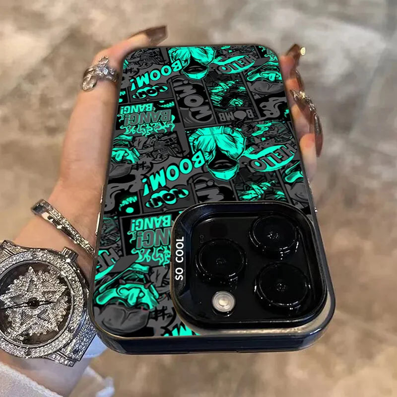 Black Comic Style Phone Case