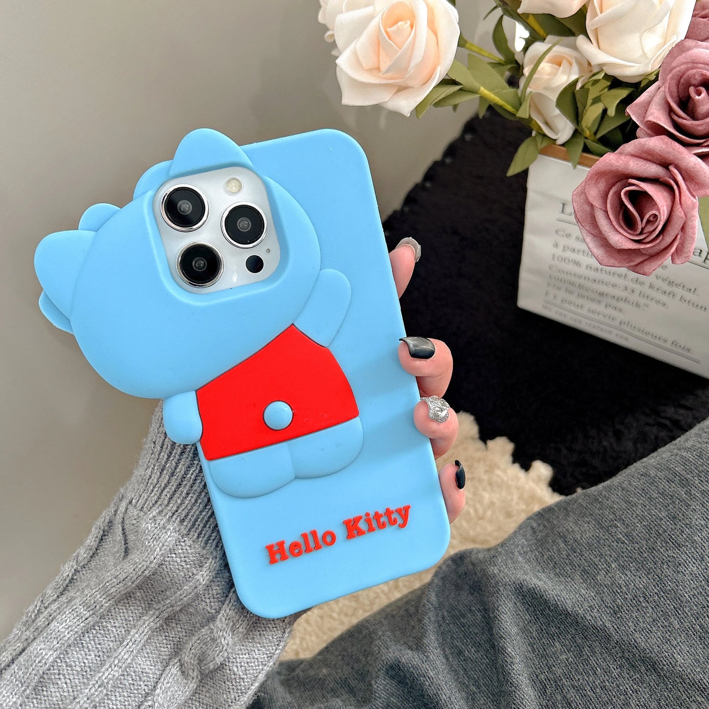 Cute Cartoon Hide and Seek Hello Kitty Phone Case