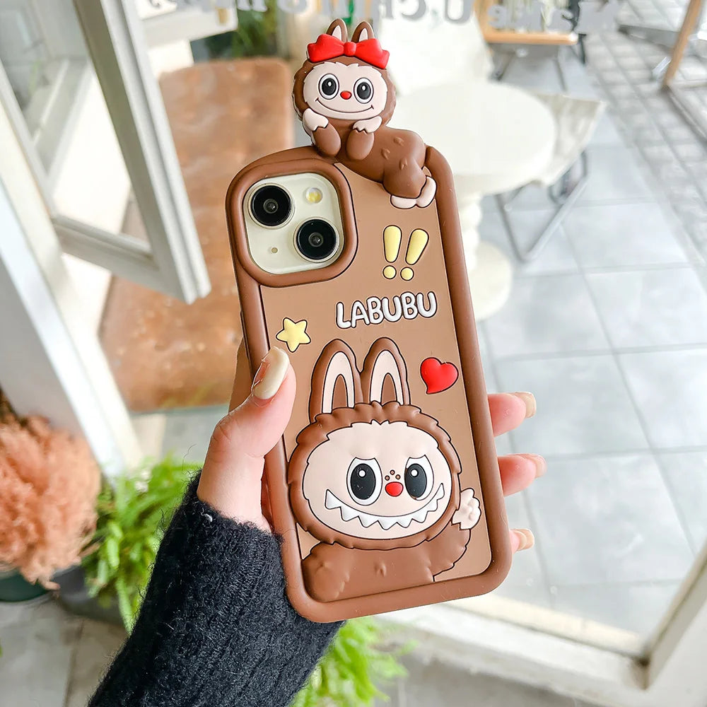 Cartoon Labubu Monster Toy Phone Case