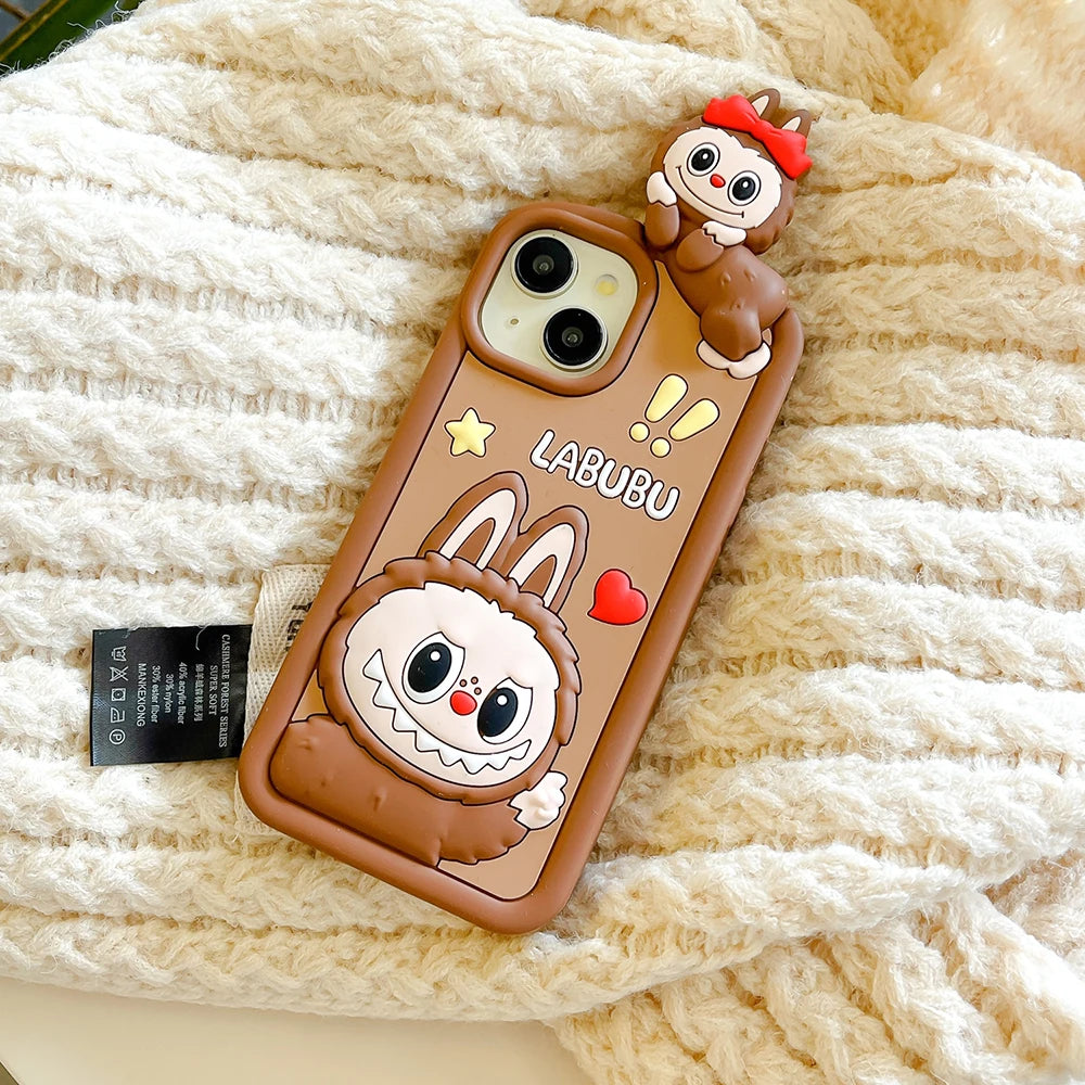 Cartoon Labubu Monster Toy Phone Case