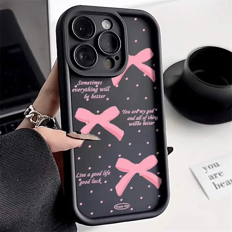 Cute Pink Bowknot Bow Phone Case