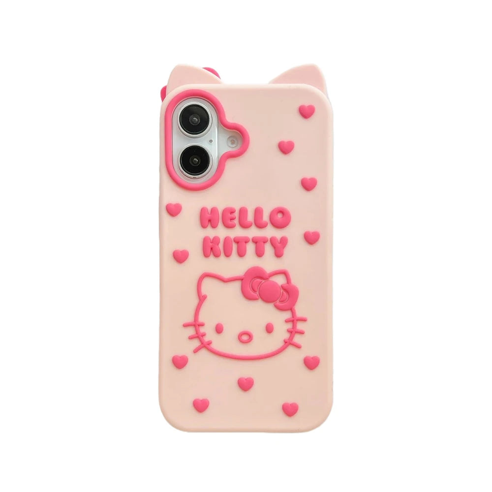 Cartoon Bow Love Hello Kitty Soft Silicone Phone Case