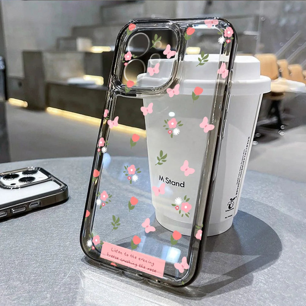 Pink Butterfly Flower Phone Case