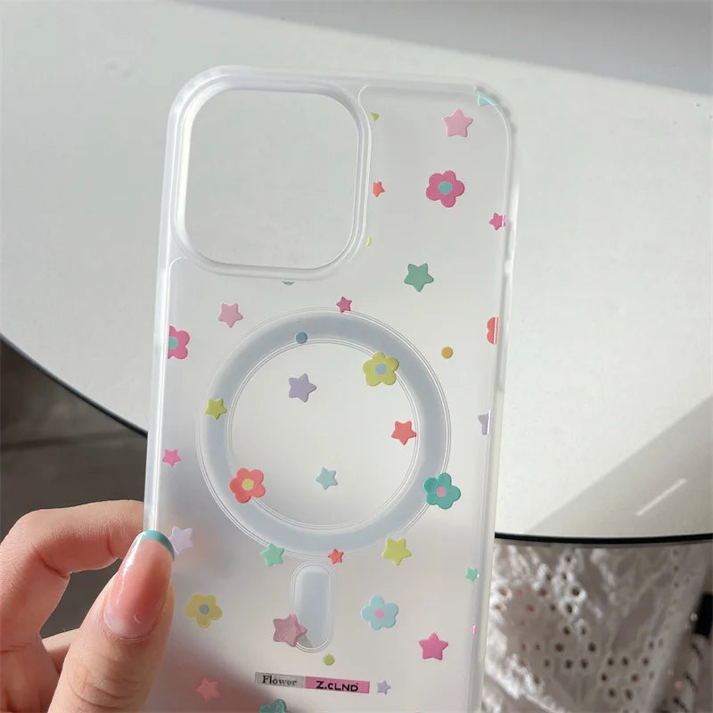 Colorful Small Floral Magnetic Phone Case