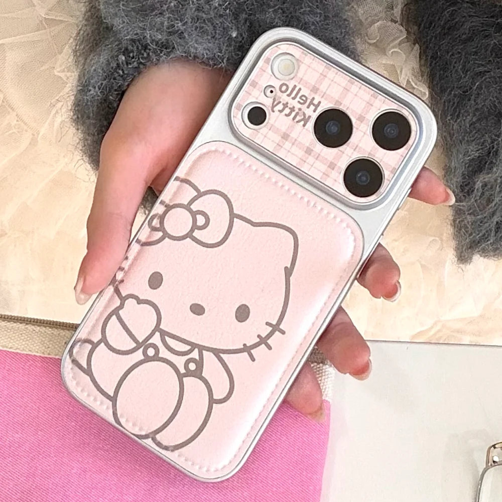 Luxury Cute Skin Pink Heart Kitty Shockproof Hard Phone Case