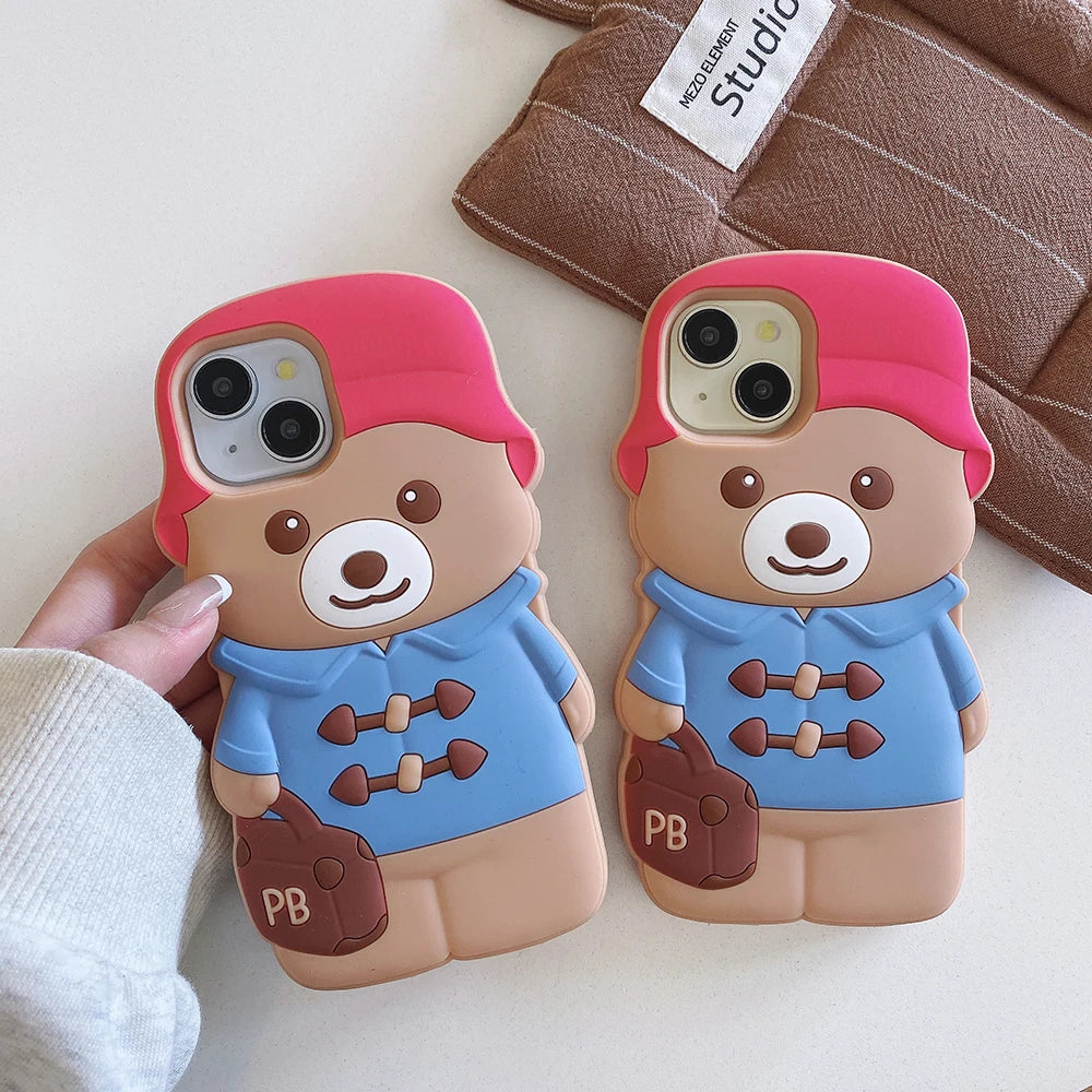 Kawaii Cartoon Paddington Bear Phone Case