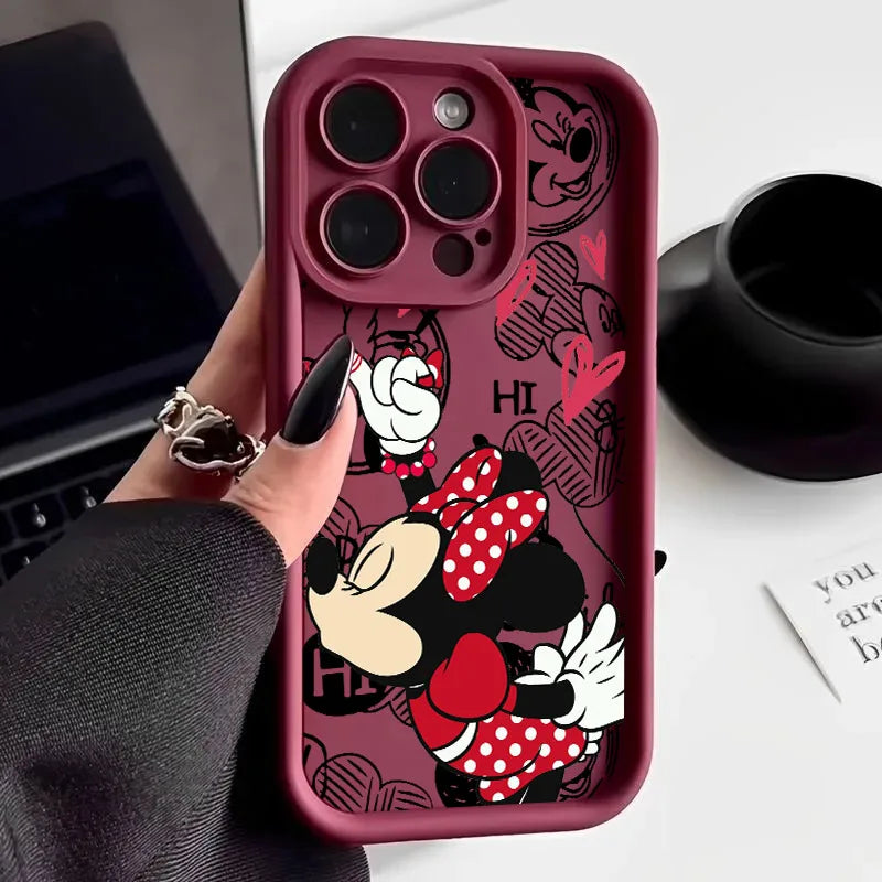 Disney Minnie Mickey Mouse Love Phone Case For iPhone