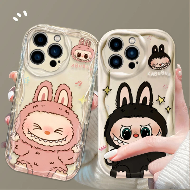 Funny Cute Labubu 3D Clear Phone Case