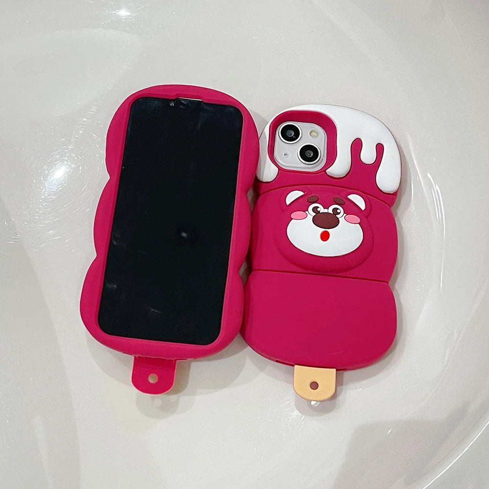 Ice Cream Cinnamoroll Bear Cartoon Rubber Soft Phone Case