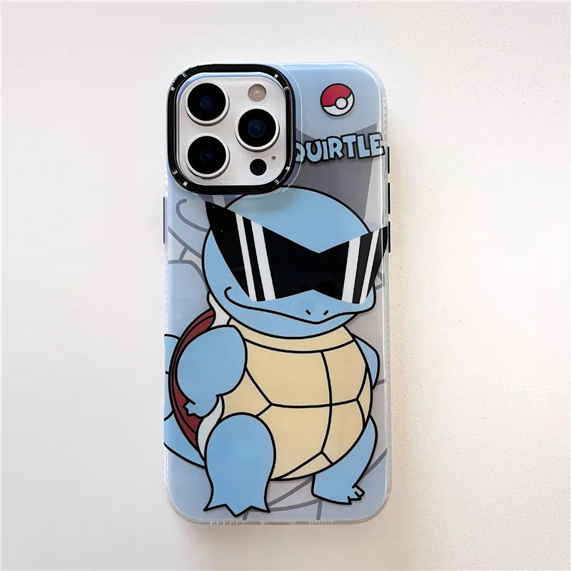 Japan Pokemons Squirtle Pikachu Phone Case For iPhone