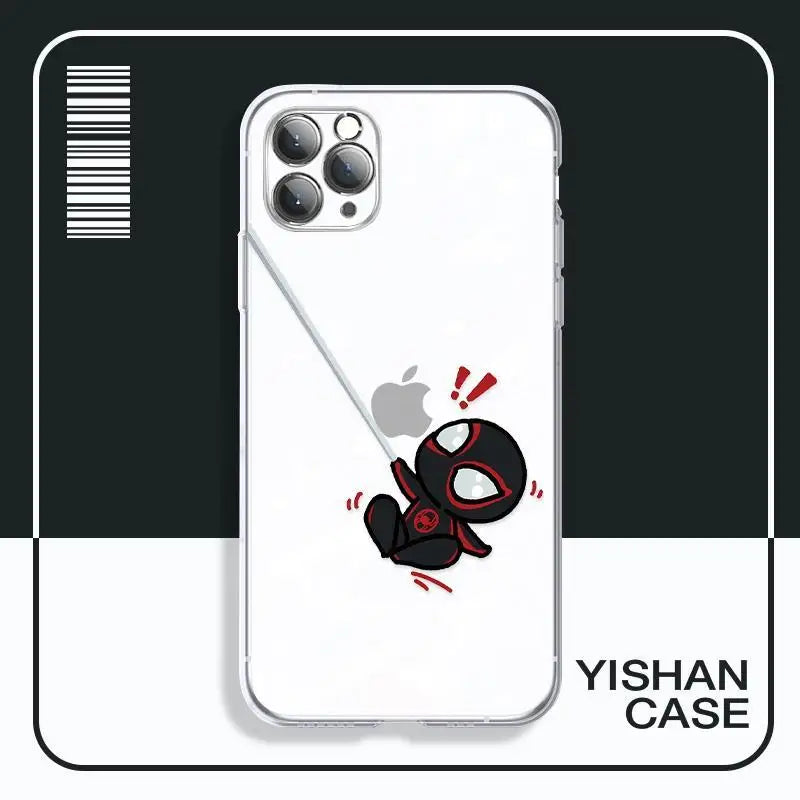 Marvel Spider Man Soft Couple Phone Case For iPhone