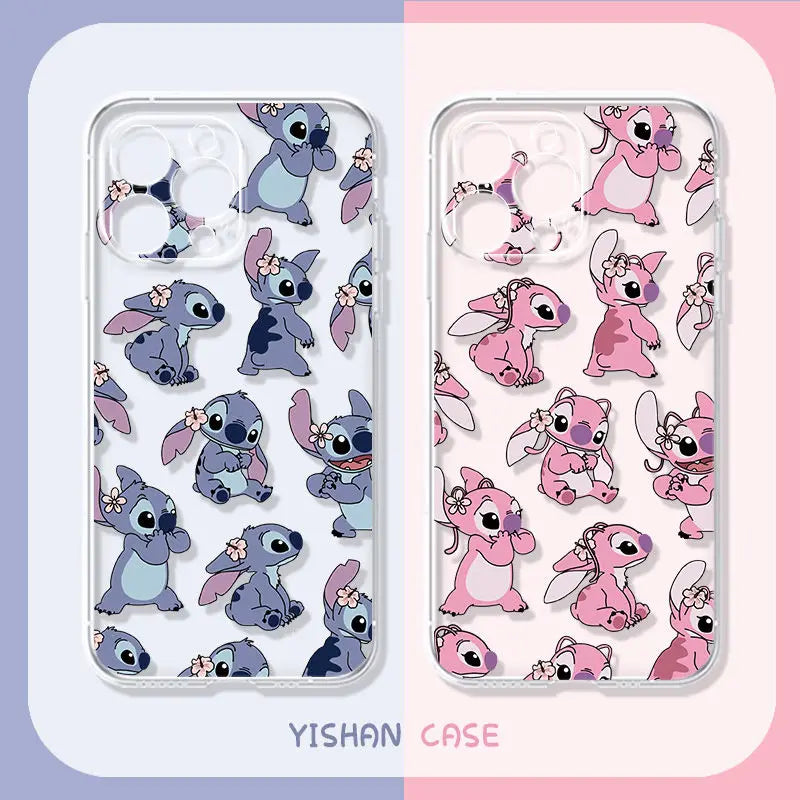 Disney Stitch Angel TPU Phone Case For iPhone