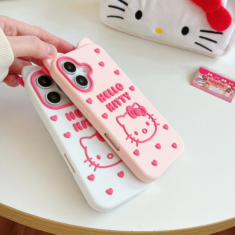 Cartoon Bow Love Hello Kitty Soft Silicone Phone Case