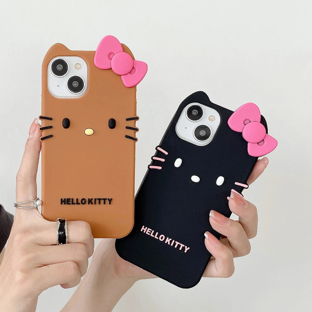 Kawaii Cartoon Bow Hello Kitty Phone Case