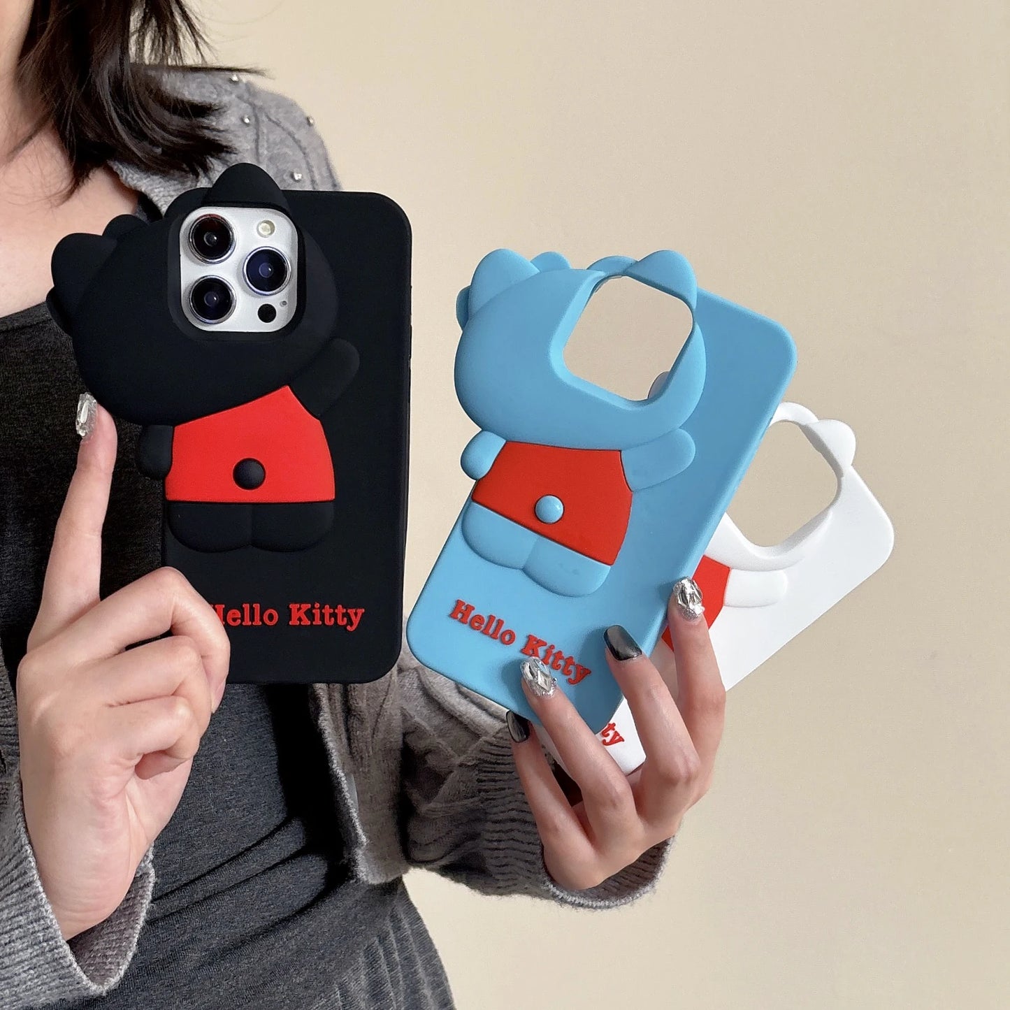Cute Cartoon Hide and Seek Hello Kitty Phone Case